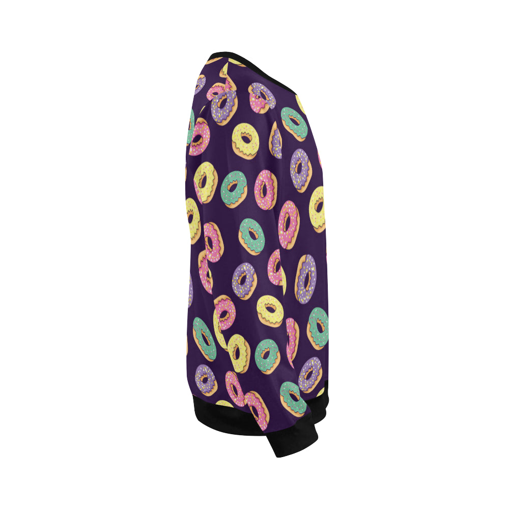 Donut Pattern Print Design DN08 Men Long Sleeve Sweatshirt