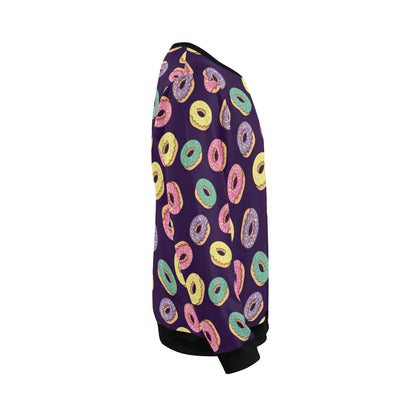 Donut Pattern Print Design DN08 Men Long Sleeve Sweatshirt