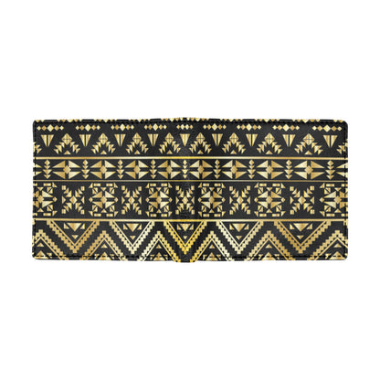Gold Aztec Tribal Men's ID Card Wallet