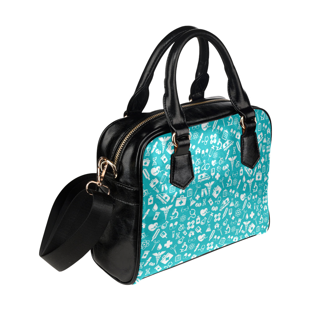 Medical Pattern Print Design 04 Shoulder Handbag