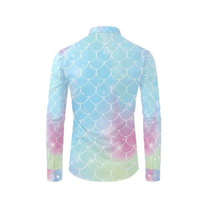 Rainbow Pattern Print Design A06 Men's Long Sleeve Shirt