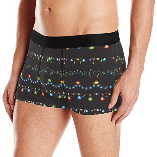 Christmas Light Pattern Print Design 01 Men's Boxer Briefs