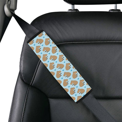 Capybara Pattern Print Design 01 Car Seat Belt Cover