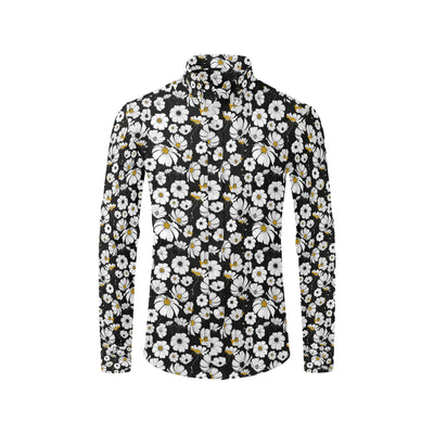 Daisy Pattern Print Design 02 Men's Long Sleeve Shirt