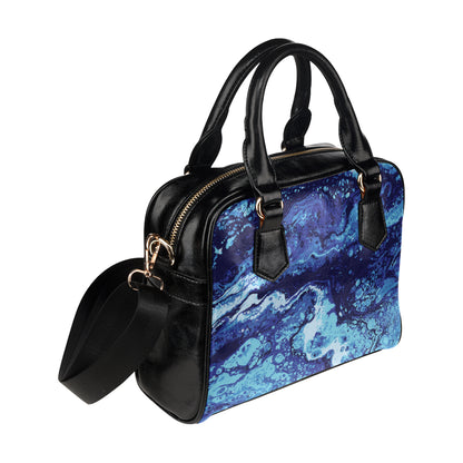 Ocean Liquid Pattern Print Design A03 Shoulder Handbag