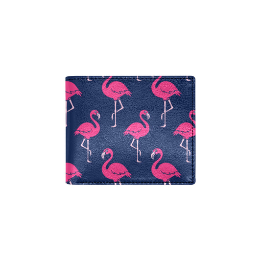 Pink Flamingo Pattern Men's ID Card Wallet