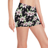 Plumeria Pattern Print Design PM02 Yoga Shorts