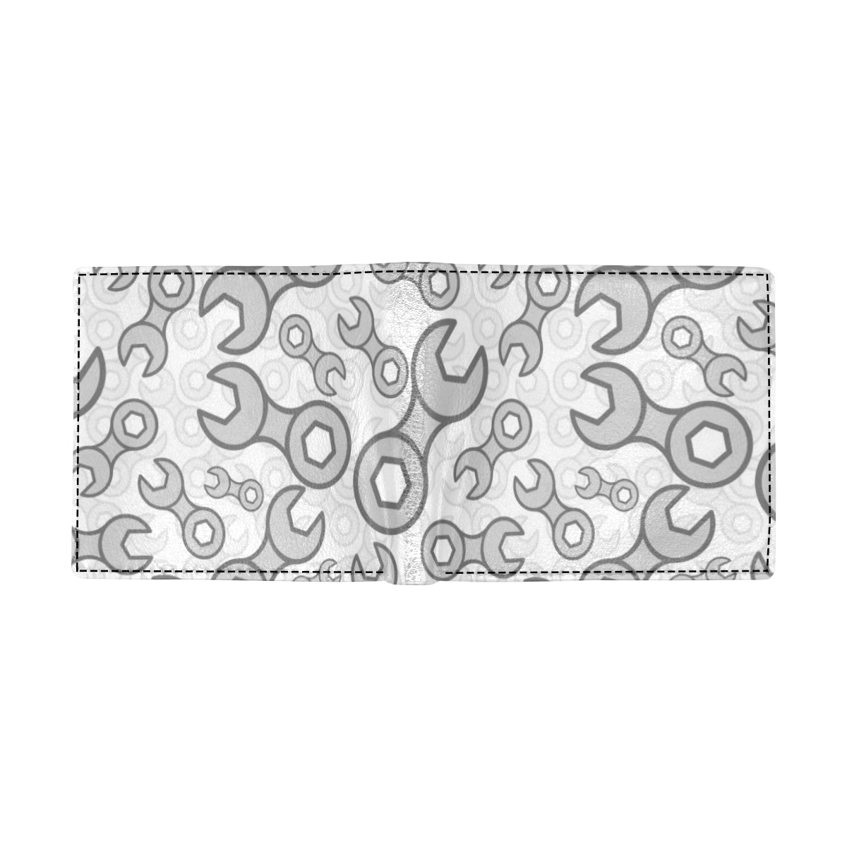 Mechanic Pattern Print Design 05 Men's ID Card Wallet