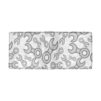 Mechanic Pattern Print Design 05 Men's ID Card Wallet