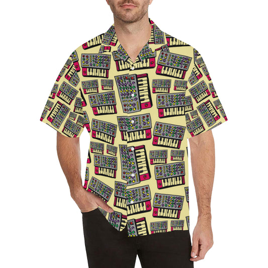 Synthesizer Pattern Print Design 01 Men's Hawaiian Shirt
