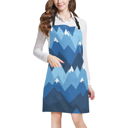 Mountain Pattern Print Design 04 Apron with Pocket