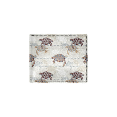 Sea Turtle Pattern Print Design T07 Men's ID Card Wallet