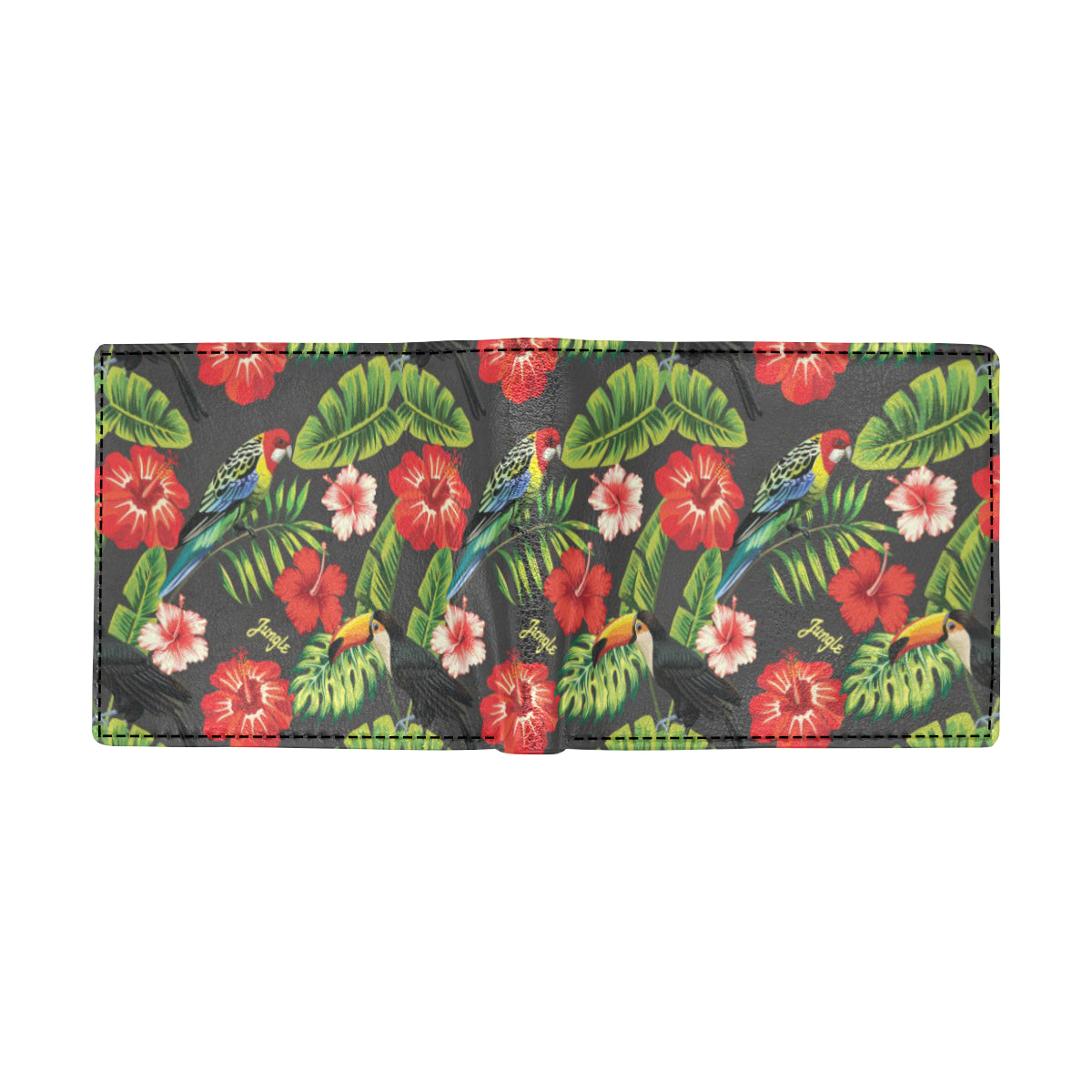Tropical Flower Pattern Print Design TF04 Men's ID Card Wallet