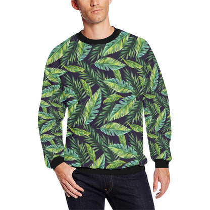 Tropical Flower Pattern Print Design TF06 Men Long Sleeve Sweatshirt