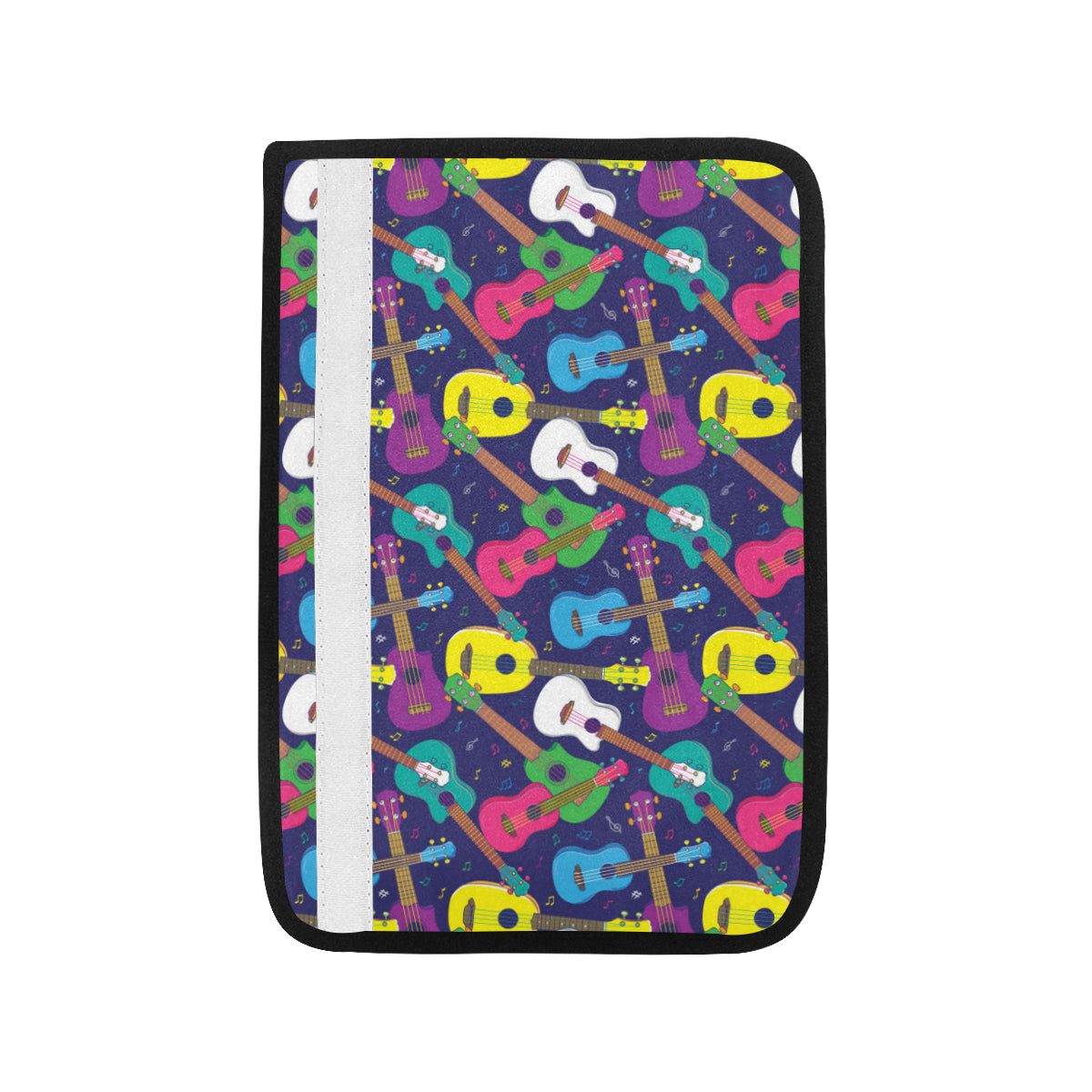 Ukulele Pattern Print Design 02 Car Seat Belt Cover