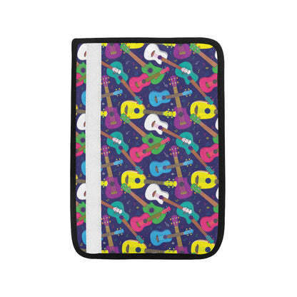 Ukulele Pattern Print Design 02 Car Seat Belt Cover