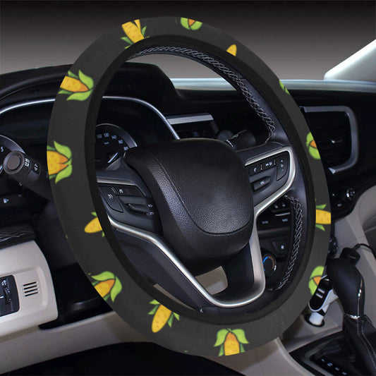 Corn Pattern Print Design 04 Steering Wheel Cover with Elastic Edge