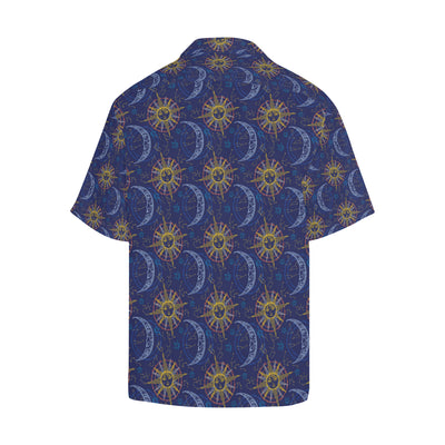 Celestial Moon Sun Pattern Print Design 01 Men's Hawaiian Shirt