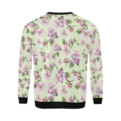 Apple blossom Pattern Print Design AB05 Men Long Sleeve Sweatshirt