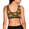 Lion Cartoon Pattern Print Design 01 Sports Bra