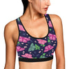 Monarch Butterfly Pattern Print Design 03 Sports Bra