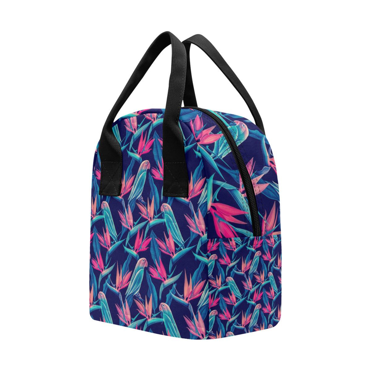 Tropical Flower Pattern Print Design TF024 Insulated Lunch Bag