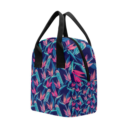 Tropical Flower Pattern Print Design TF024 Insulated Lunch Bag