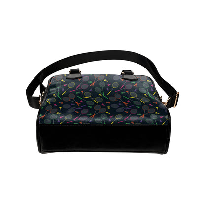 Badminton Pattern Print Design 04 Shoulder Handbag
