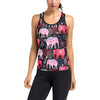 Pink Elephant Pattern Women's Racerback Tank Top