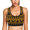 Eye of Horus Tribal Egypt Pattern Sports Bra