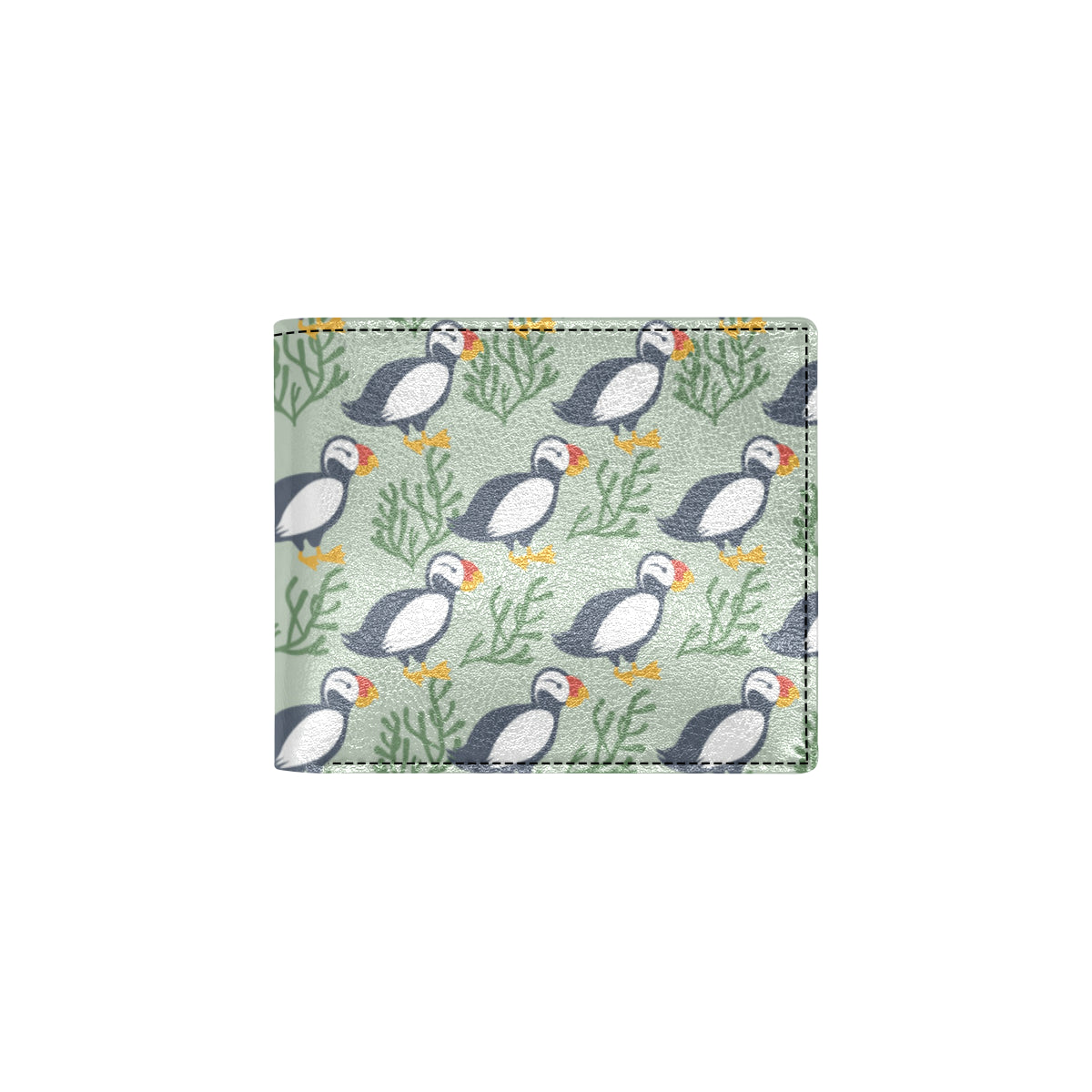 Puffin Pattern Print Design A04 Men's ID Card Wallet