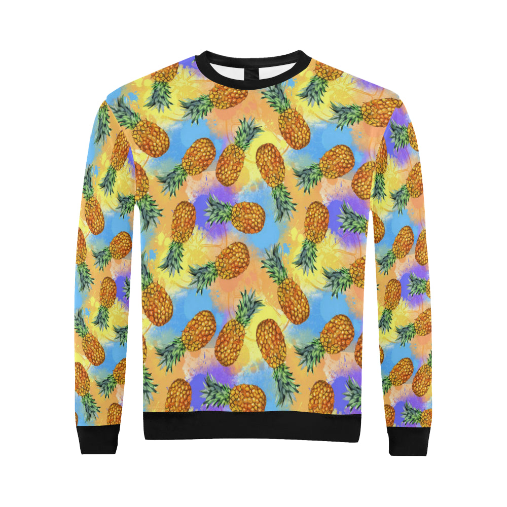 Pineapple Pattern Print Design PP09 Men Long Sleeve Sweatshirt