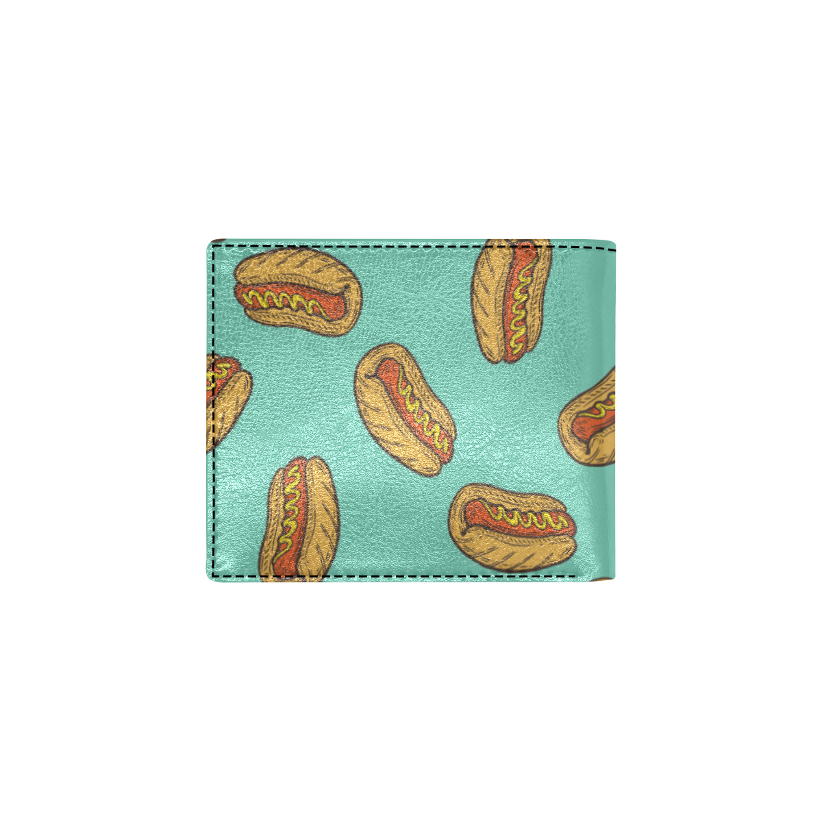Hot Dog Pattern Print Design 04 Men's ID Card Wallet