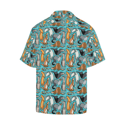 Ferret Pattern Print Design 03 Men's Hawaiian Shirt