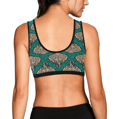 Boho Head Elephant Sports Bra