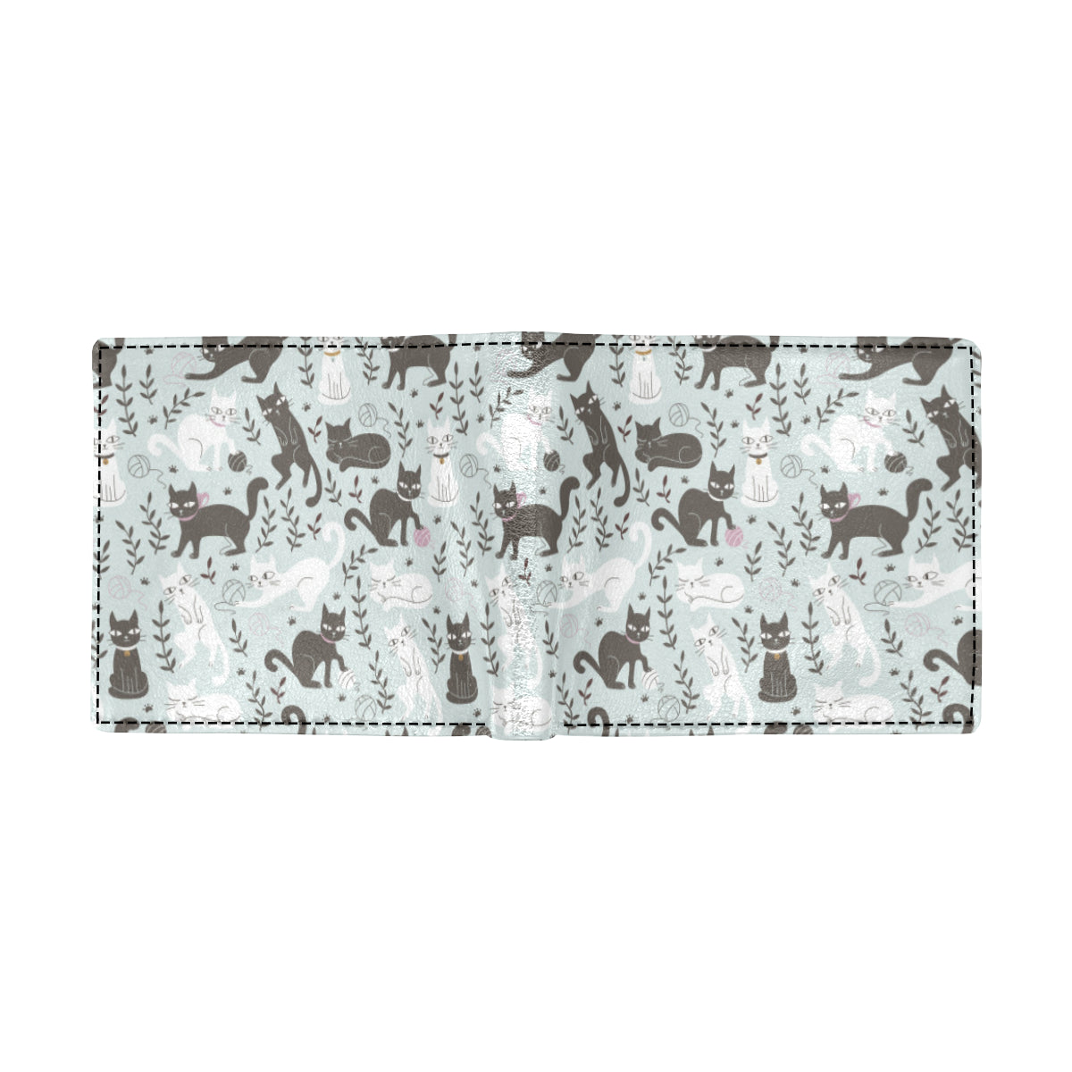 Cat Pattern Print Design 08 Men's ID Card Wallet