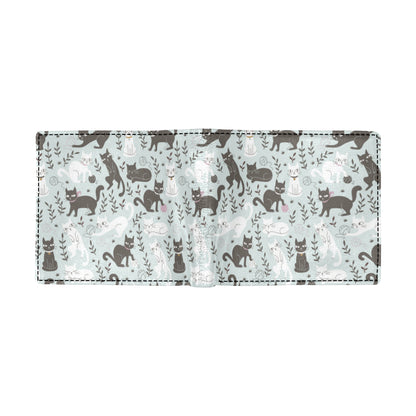 Cat Pattern Print Design 08 Men's ID Card Wallet