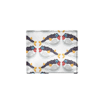 Fugu Pattern Print Design 03 Men's ID Card Wallet