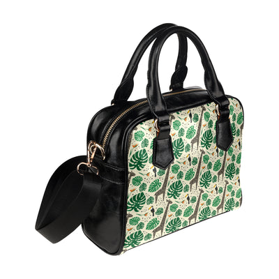 Rainforest Giraffe Pattern Print Design A02 Shoulder Handbag