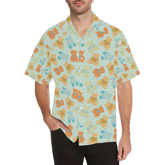 Bear Pattern Print Design 02 Men's Hawaiian Shirt