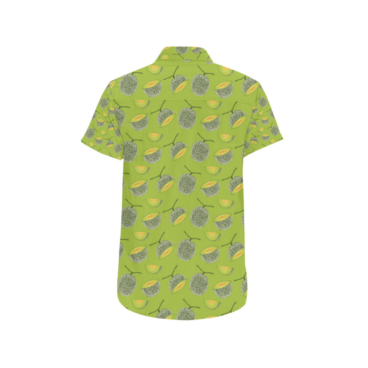Cantaloupe Pattern Print Design 03 Men's Short Sleeve Button Up Shirt