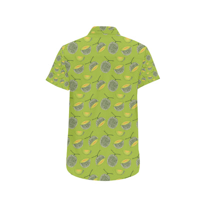 Cantaloupe Pattern Print Design 03 Men's Short Sleeve Button Up Shirt