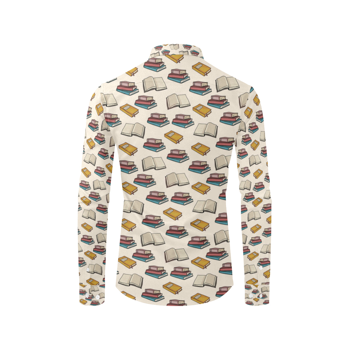 Book Pattern Print Design 04 Men's Long Sleeve Shirt