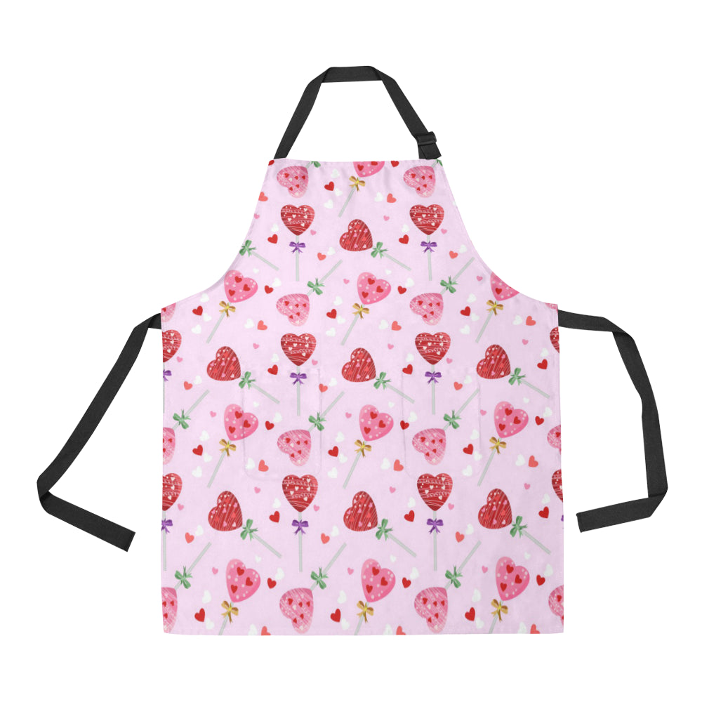 Lollipop Pattern Print Design LL07 Apron with Pocket