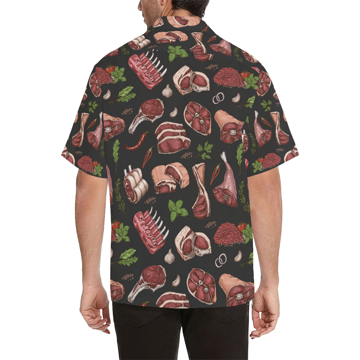 Meat Pattern Print Design 02 Men's Hawaiian Shirt