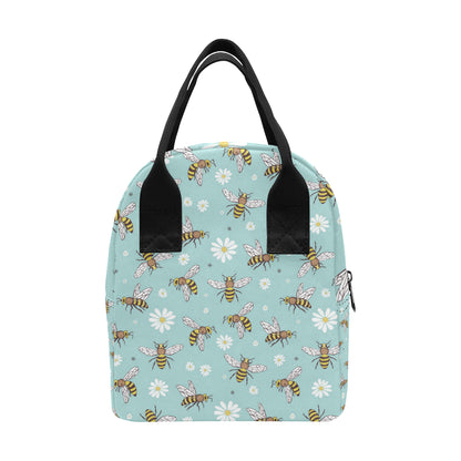 Bee Pattern Print Design BEE010 Insulated Lunch Bag