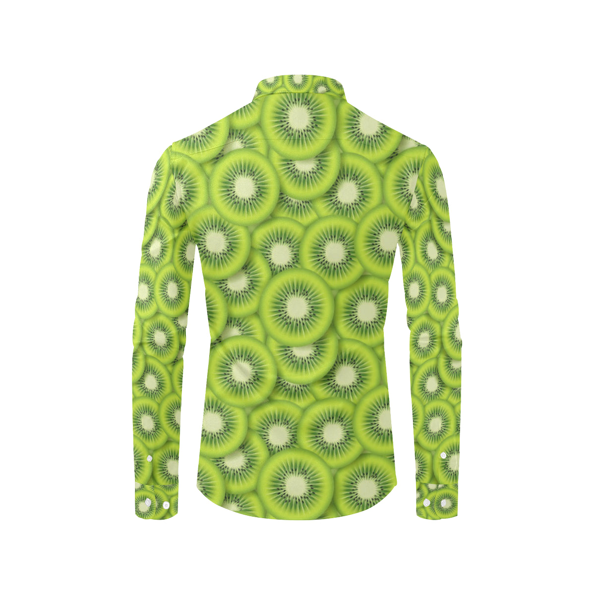 Kiwi Pattern Print Design KW01 Men's Long Sleeve Shirt