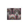 Native Indian Skull Men's ID Card Wallet