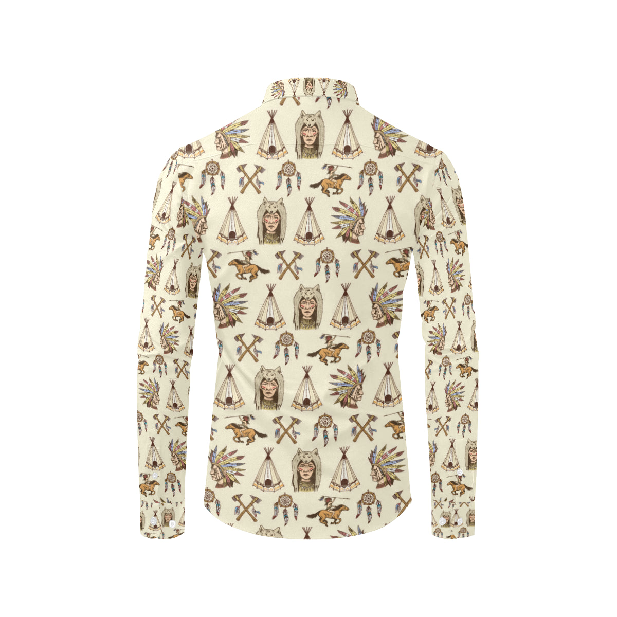Native Indian Pattern Design Print Men's Long Sleeve Shirt
