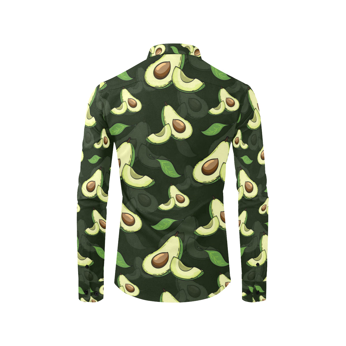 Avocado Pattern Print Design AC07 Men's Long Sleeve Shirt